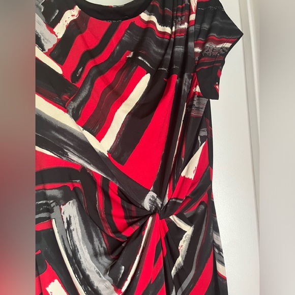 ELLEN TRACY Dress, Black, Red & Gray, Size 6 - Picture 2 of 6